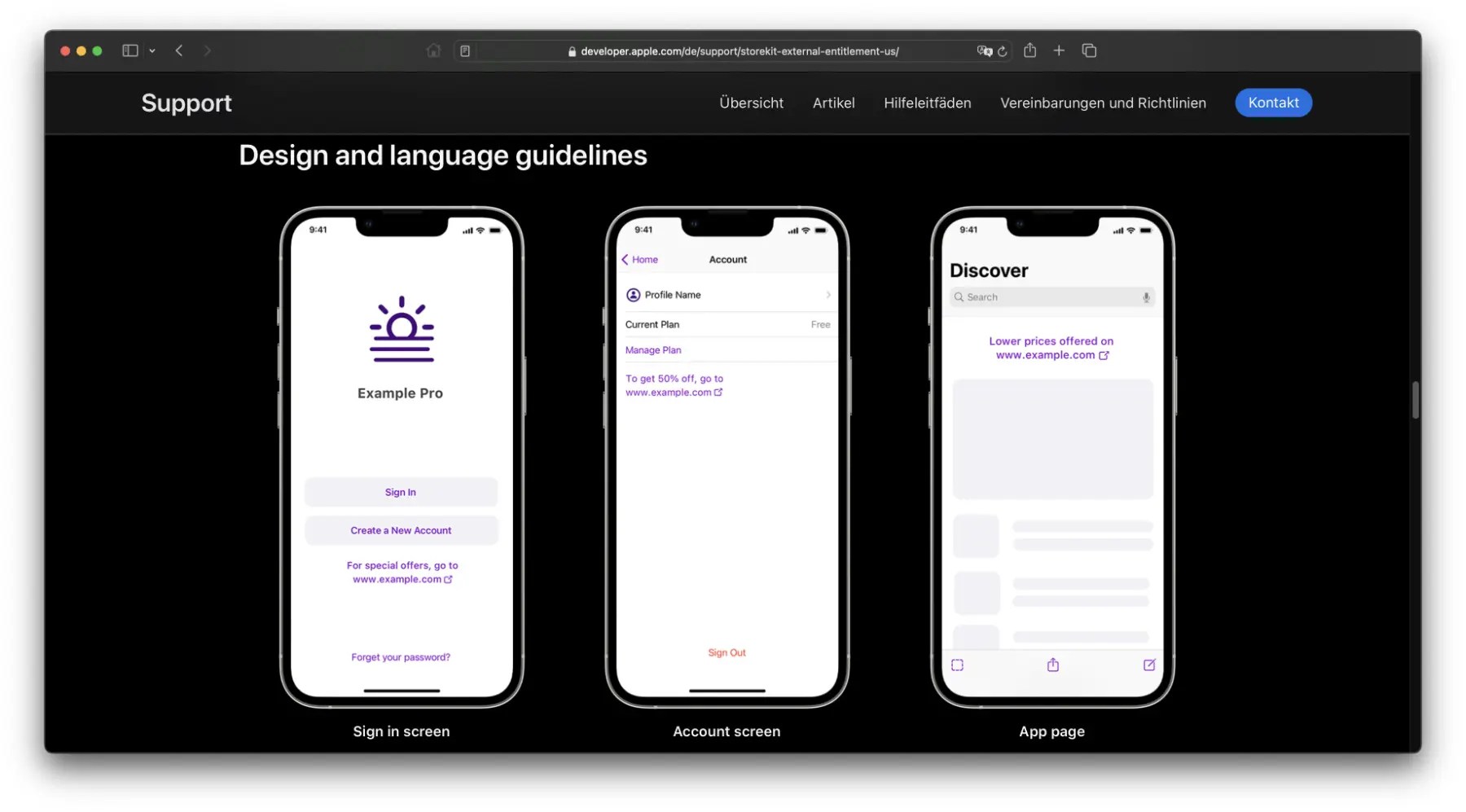 App- und in-app-käufe extern möglich, mit vielen hürden