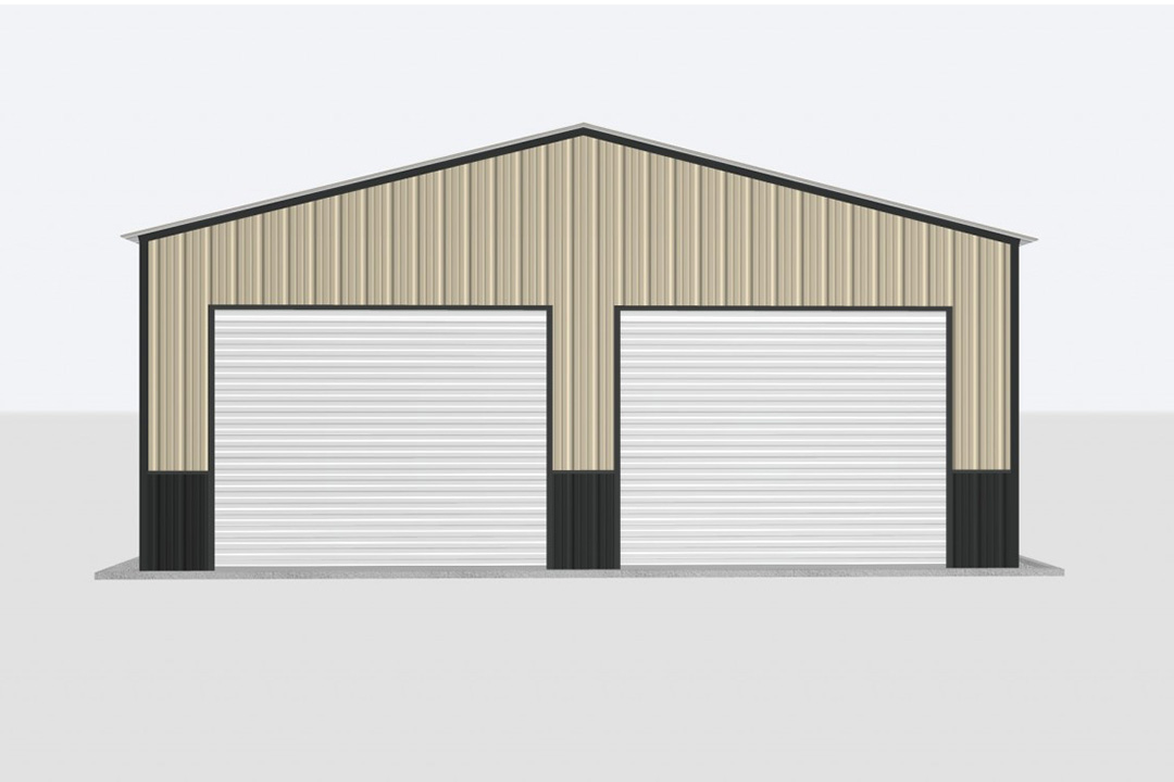 26×40 All Vertical Two Car Garage – A7 Buildings LLC