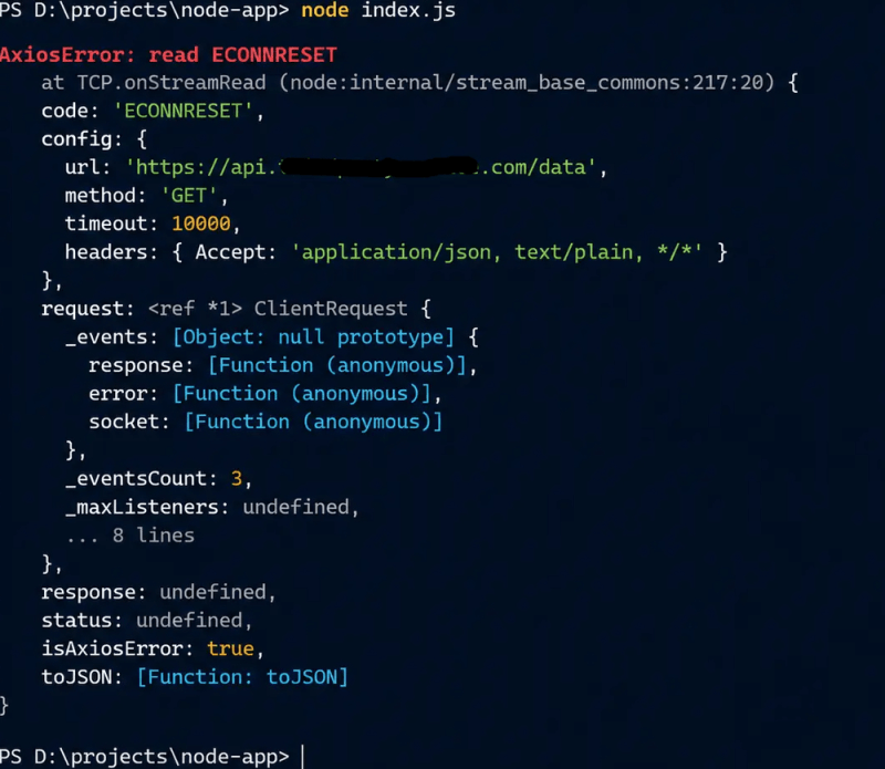 How ECONNRESET Looks in Code