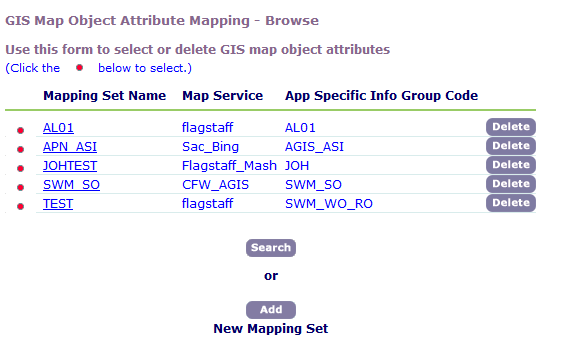 Creating Attribute Mapping GIS Map Object Attribute Mapping List 