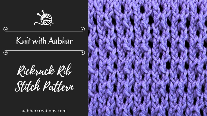 Rickrack Rib Knitting Featured aabharcreations