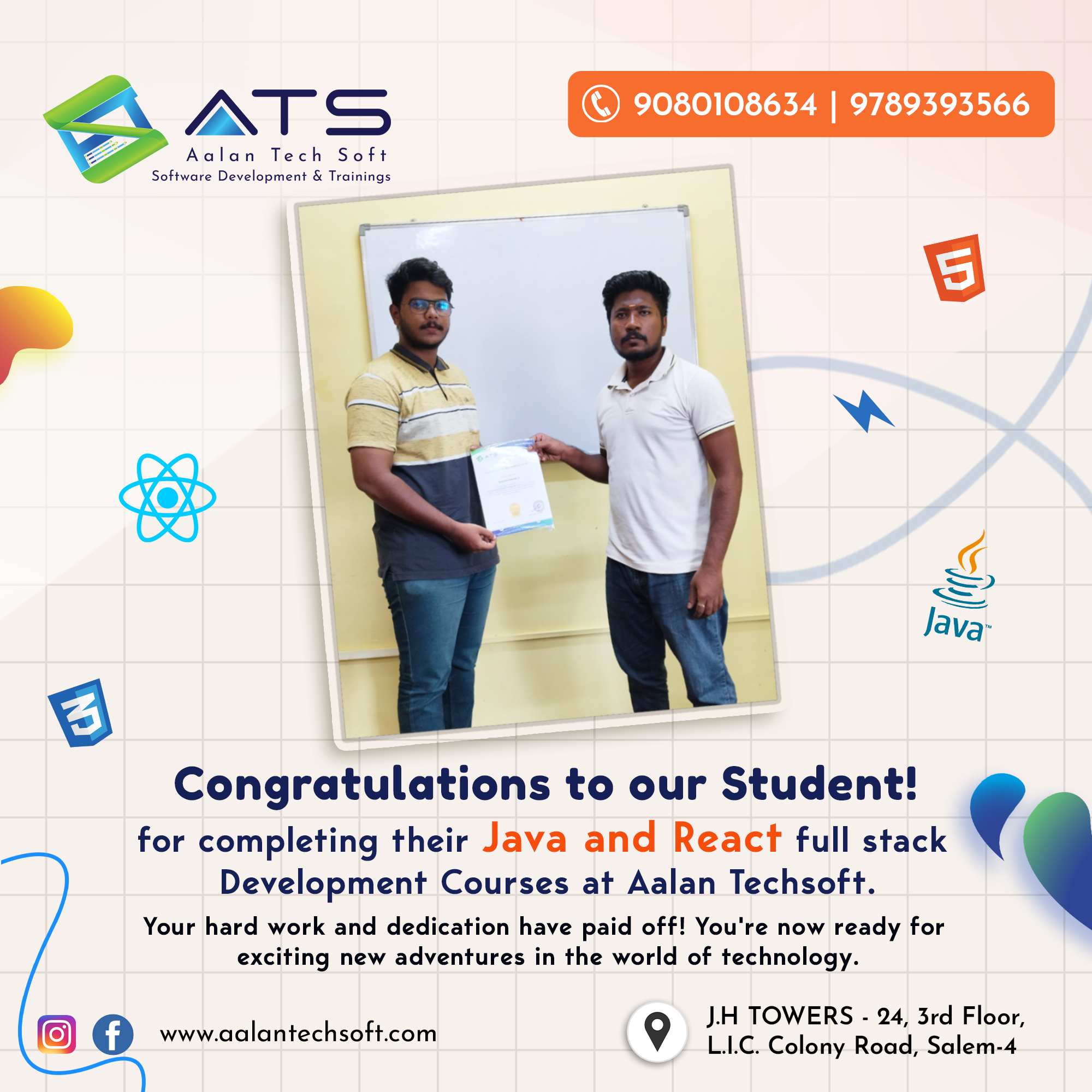Banner image showcasing successful students who are shaping the future of technology
