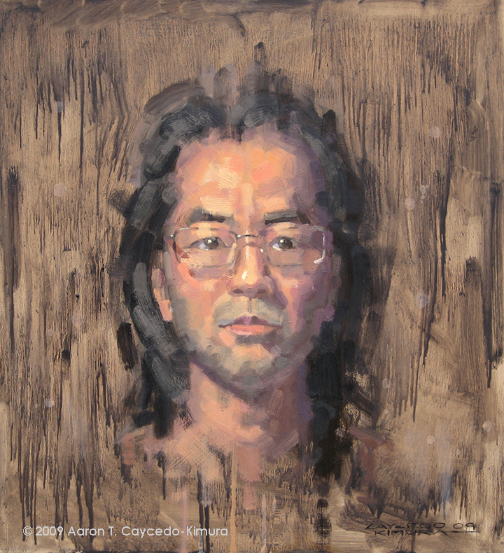 End of Winter Reflection. Oil on MDF. 24" x 22".