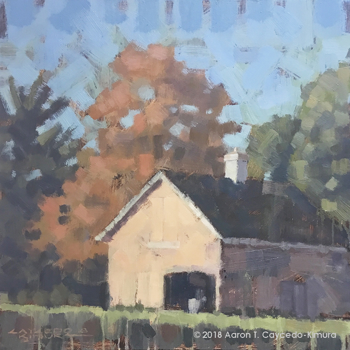 Woodford Farm Barn. Oil on Canvas. 18" x 18"
