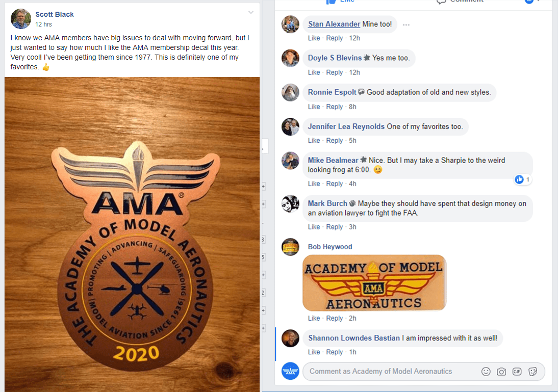 AMA Membership Decal 2020 / Autocollant de Membre AMA 2020