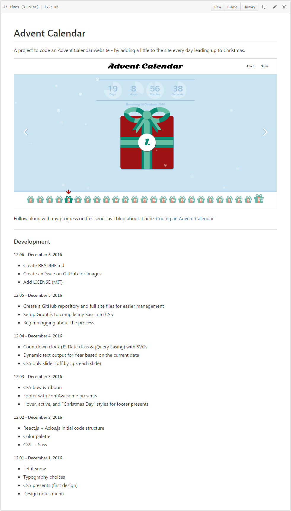 Coding an advent calendar: day 6
