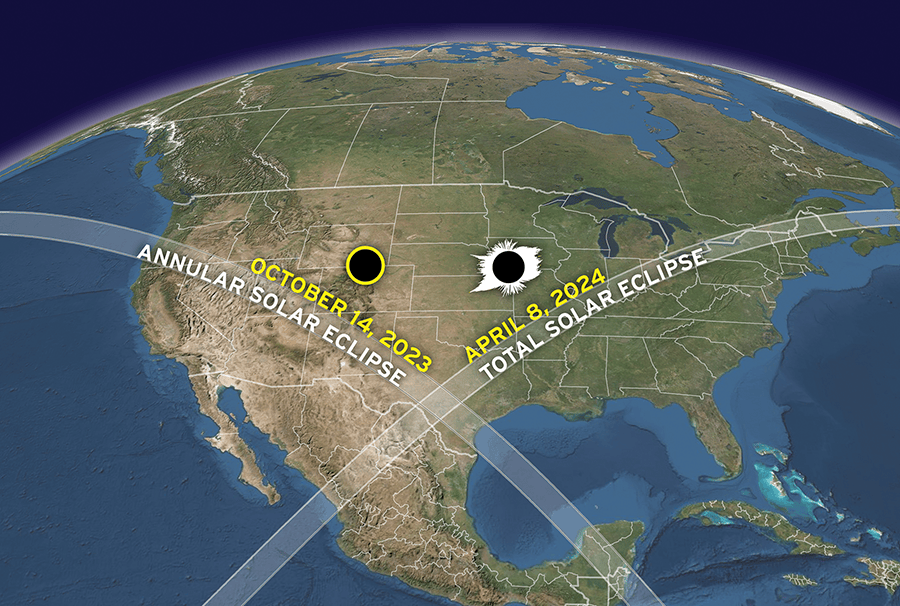 Two Solar Eclipses Are Coming To America American Society AAS GAE Eclipse Paths.