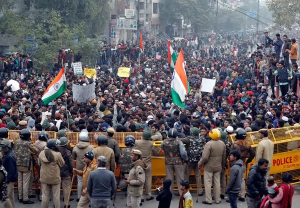 Indian citizens protesting for justice and rights