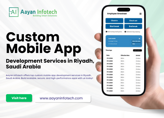 Custom mobile app development services in Riyadh, KSA