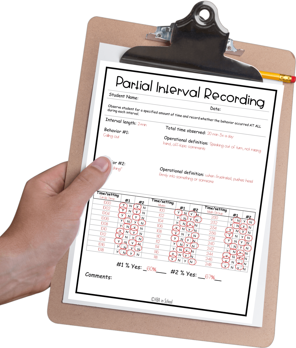 partial interval recording