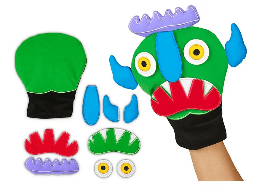 Go Away Big Green Monster puppets for preschool circle time
