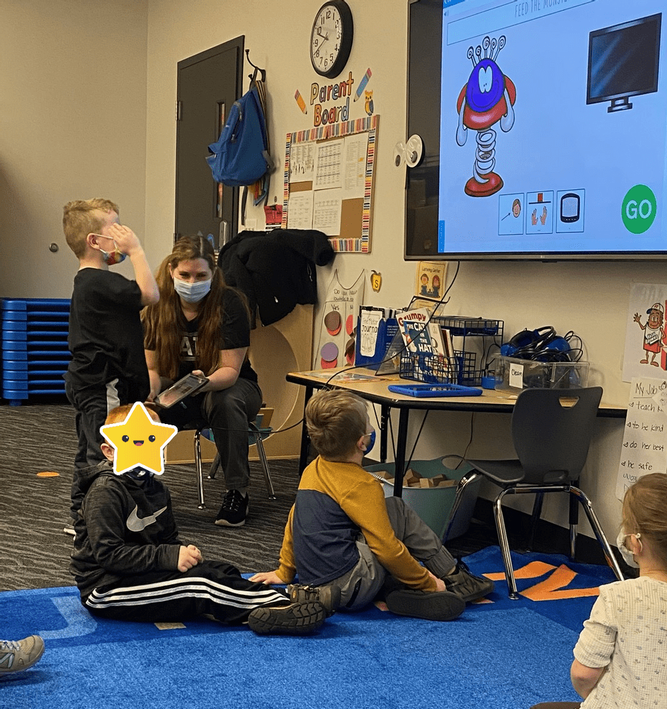 preschool large group smart board activity