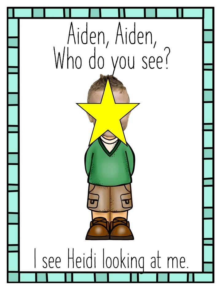 Preschool circle time name recognition