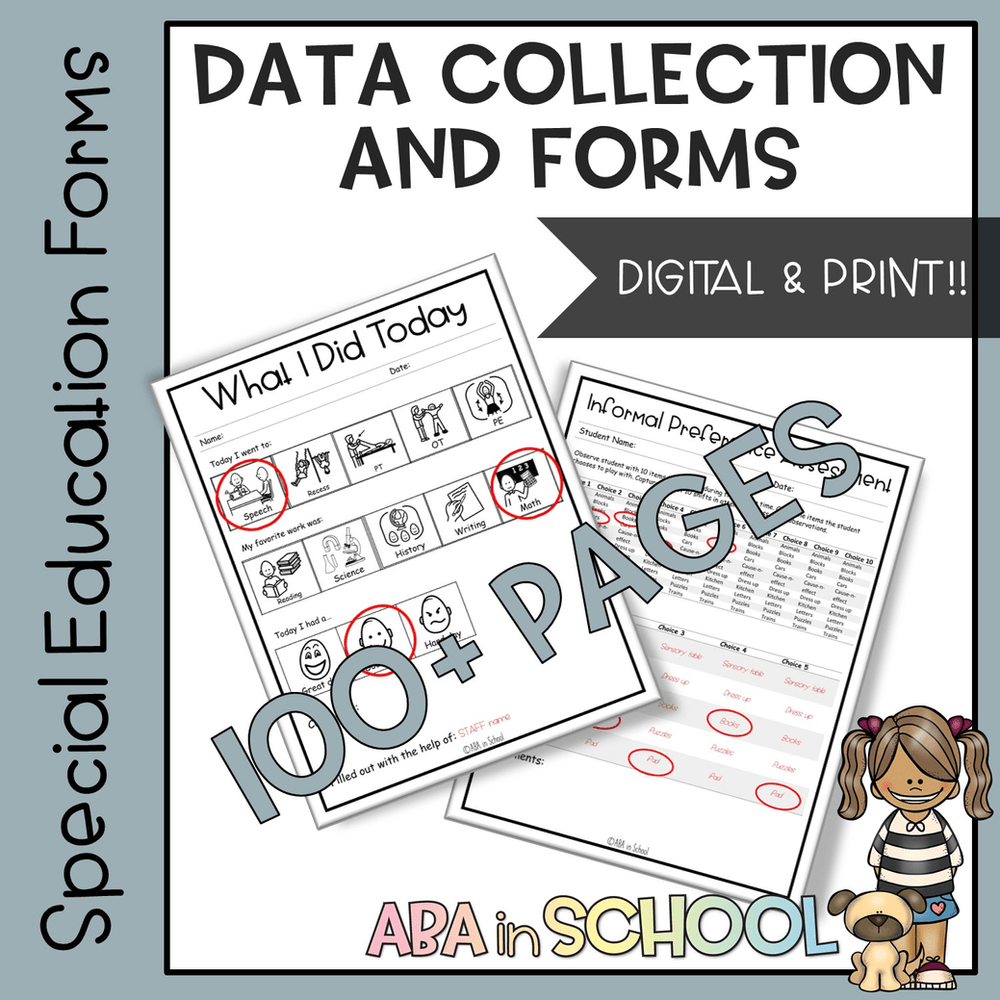special education data collection forms