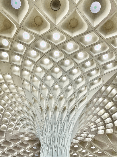 Tessellations in buildings generation of advanced escher like spiral