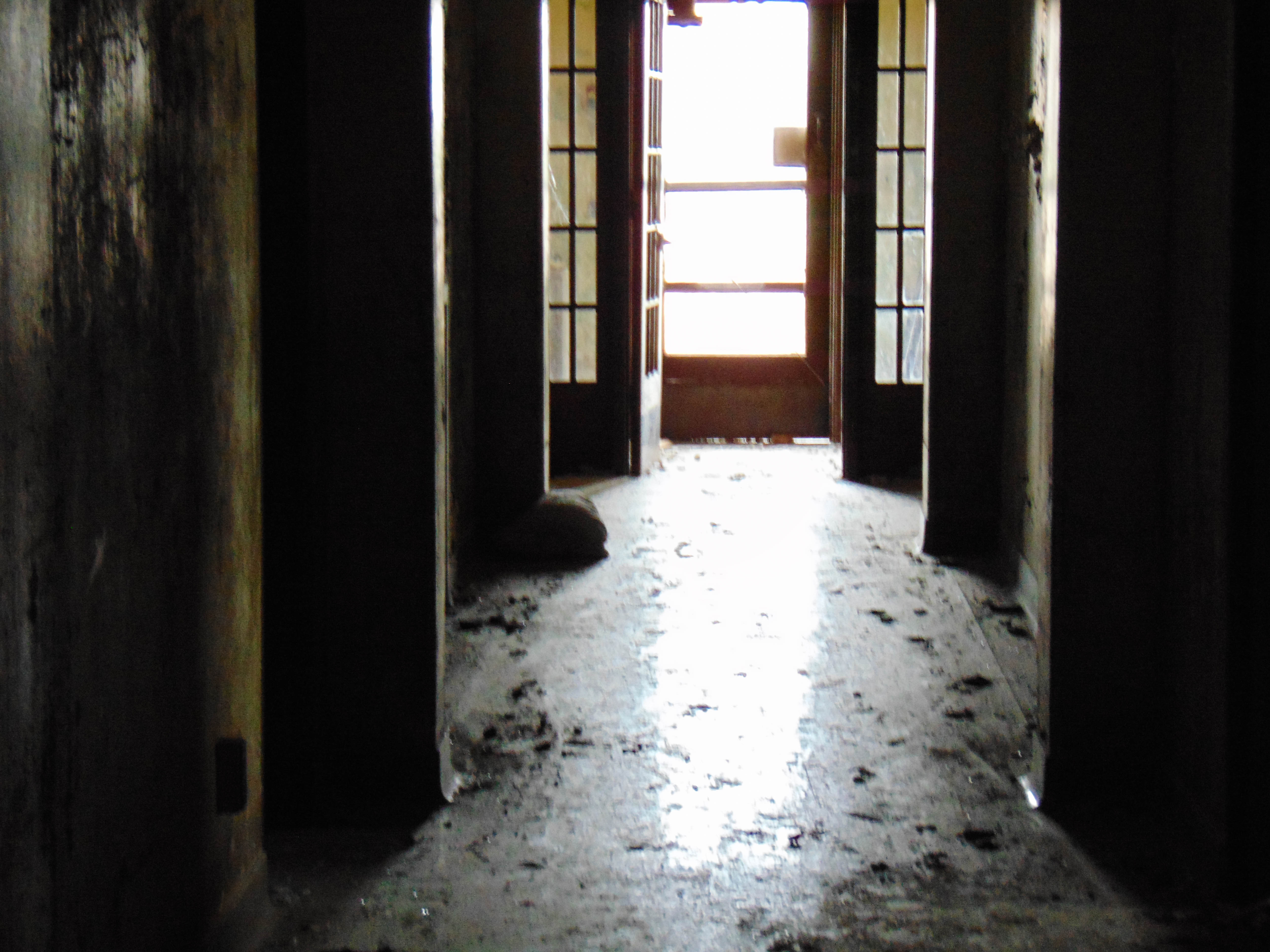 All buildings but one have been demolished. This was right before they were demolished.