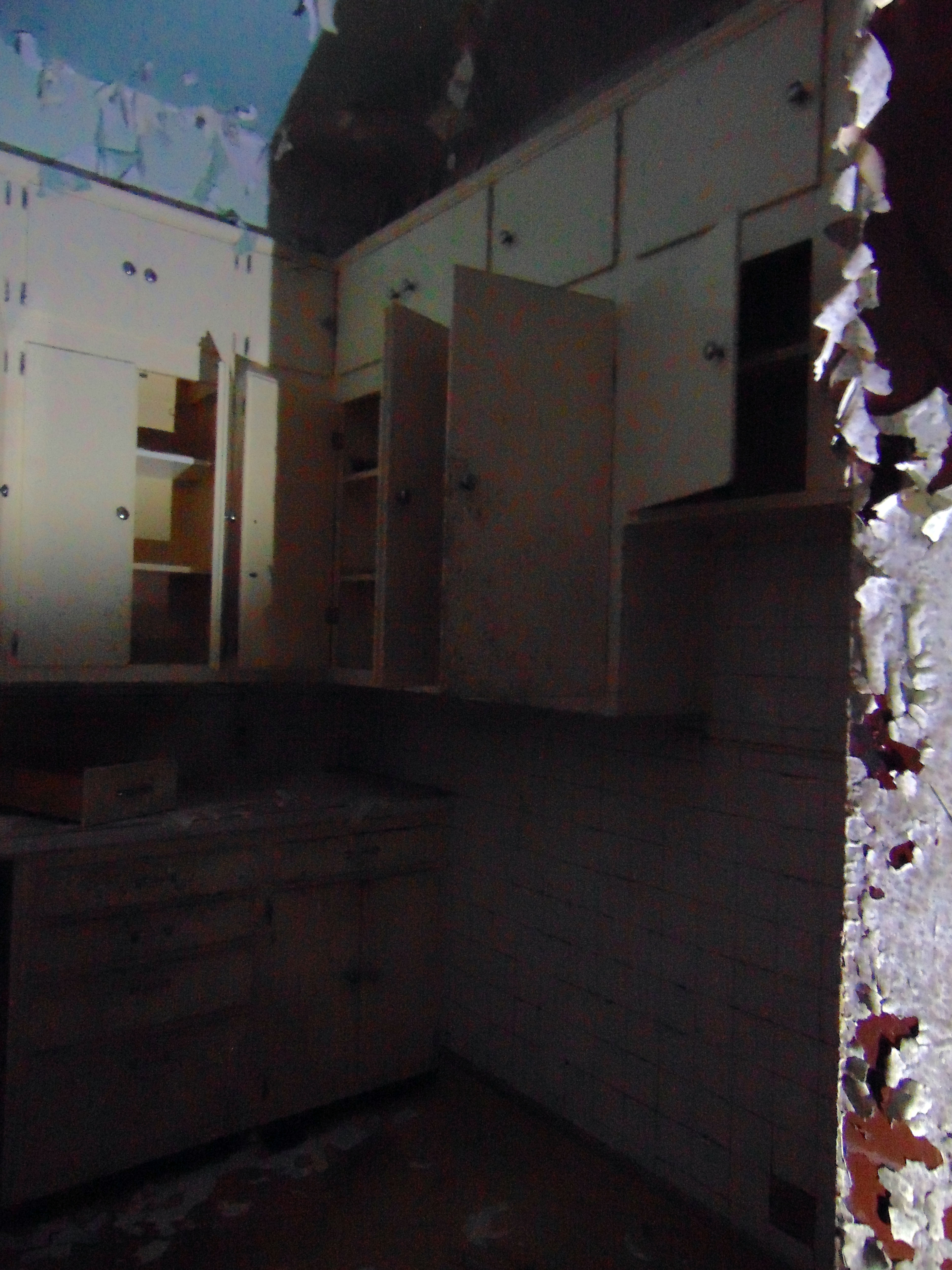 All buildings but one have been demolished. This was right before they were demolished.