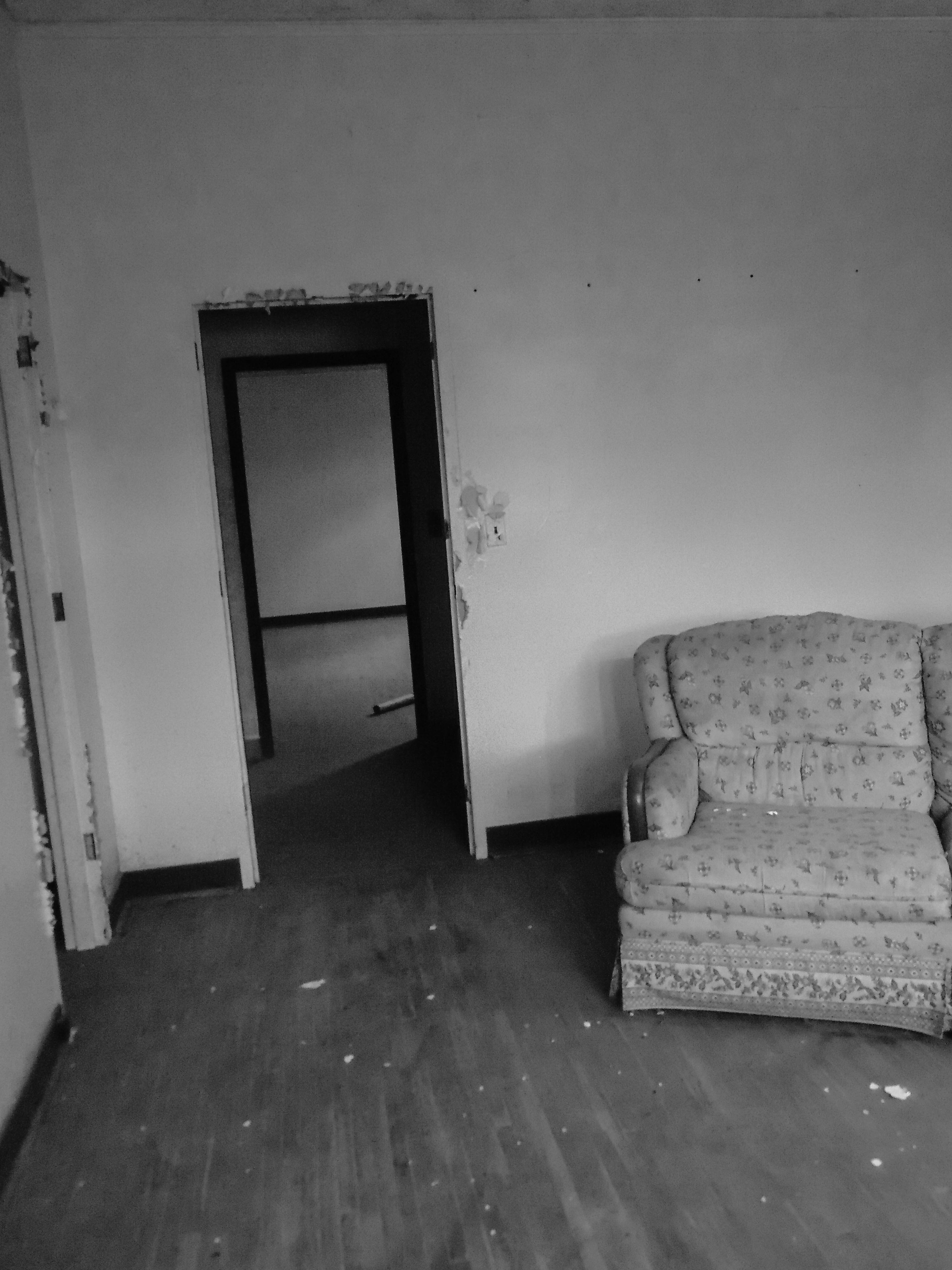 All buildings but one have been demolished. This was right before they were demolished.