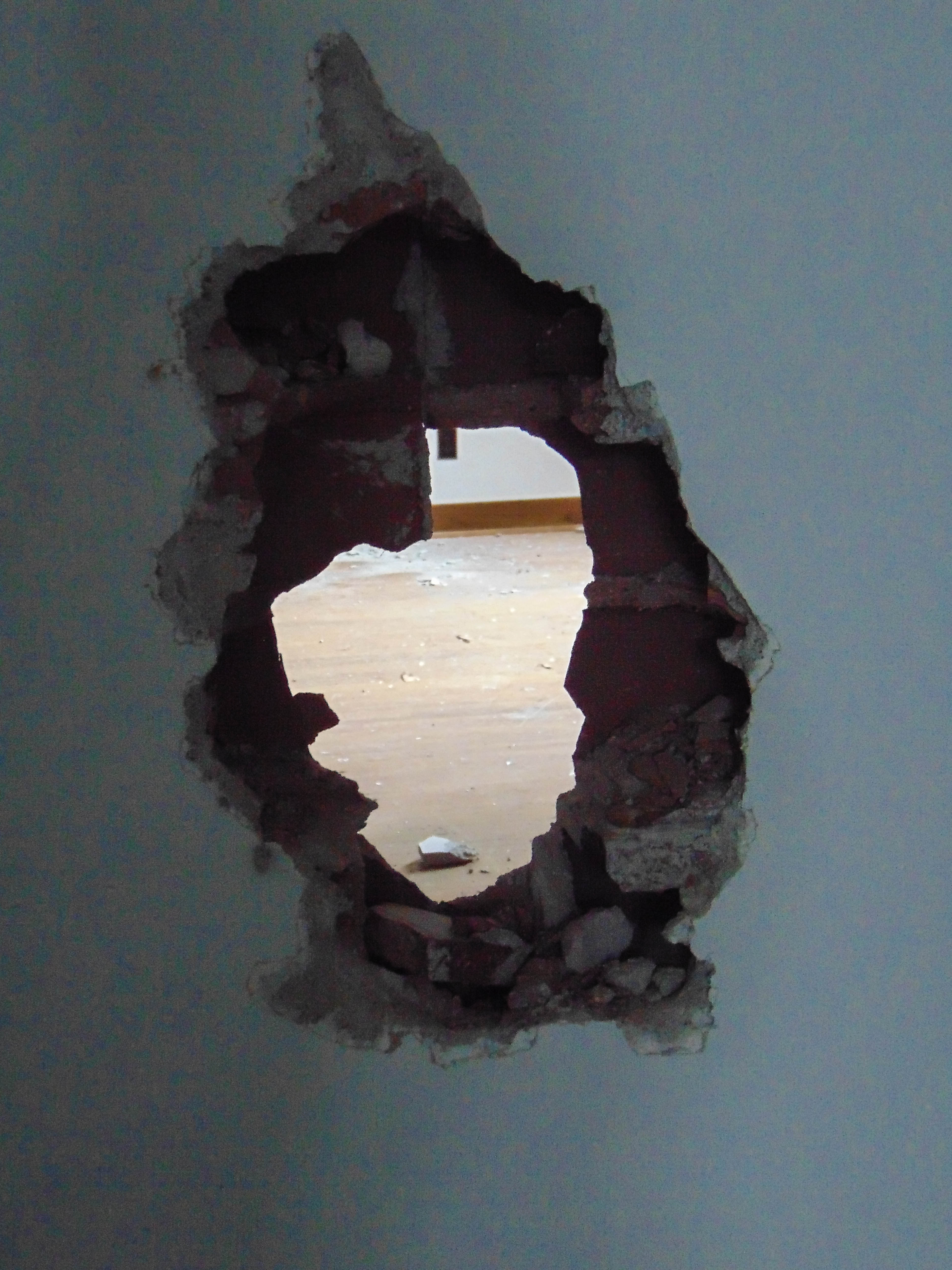 All buildings but one have been demolished. This was right before they were demolished.