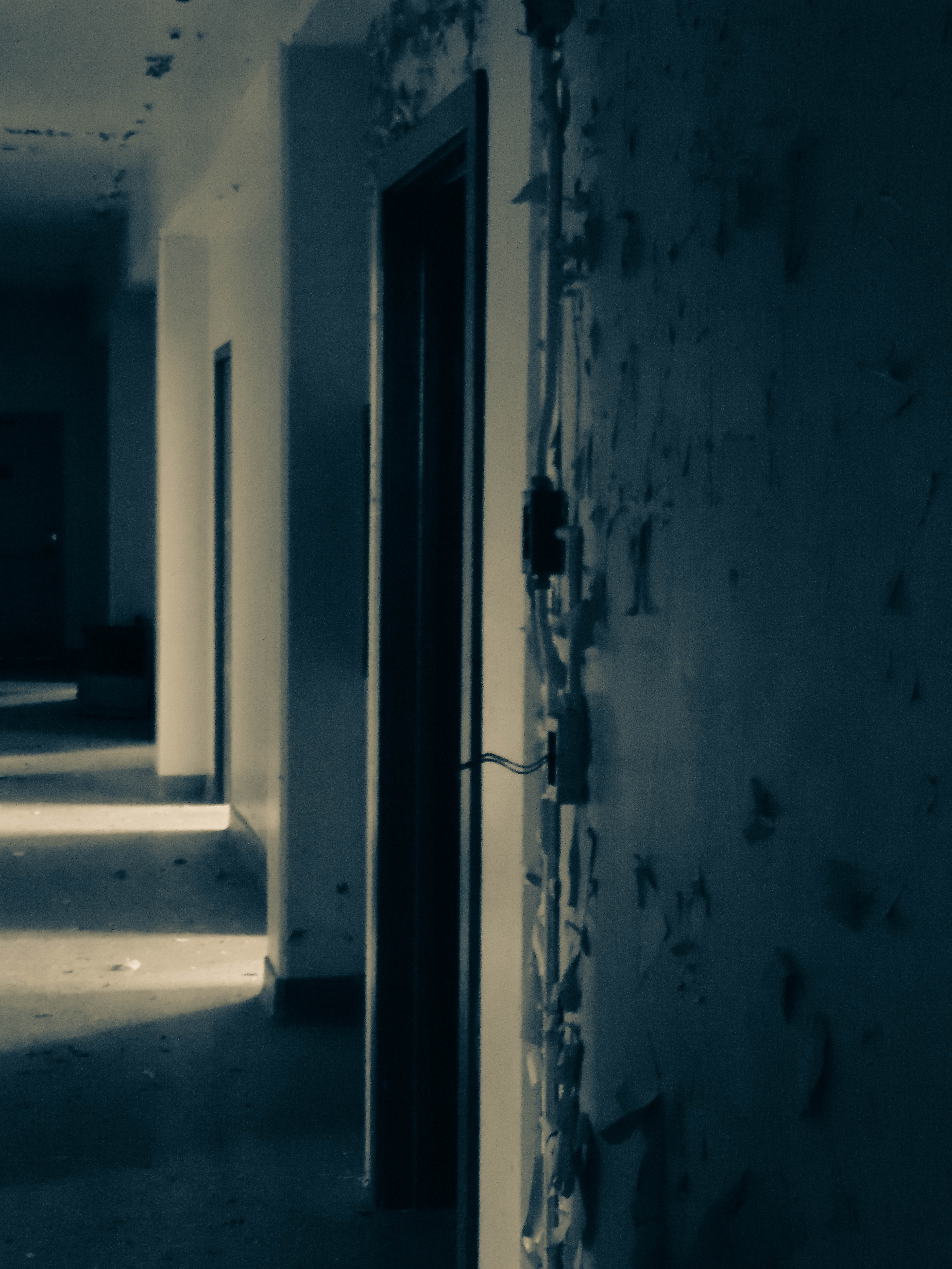 All buildings but one have been demolished. This was right before they were demolished.