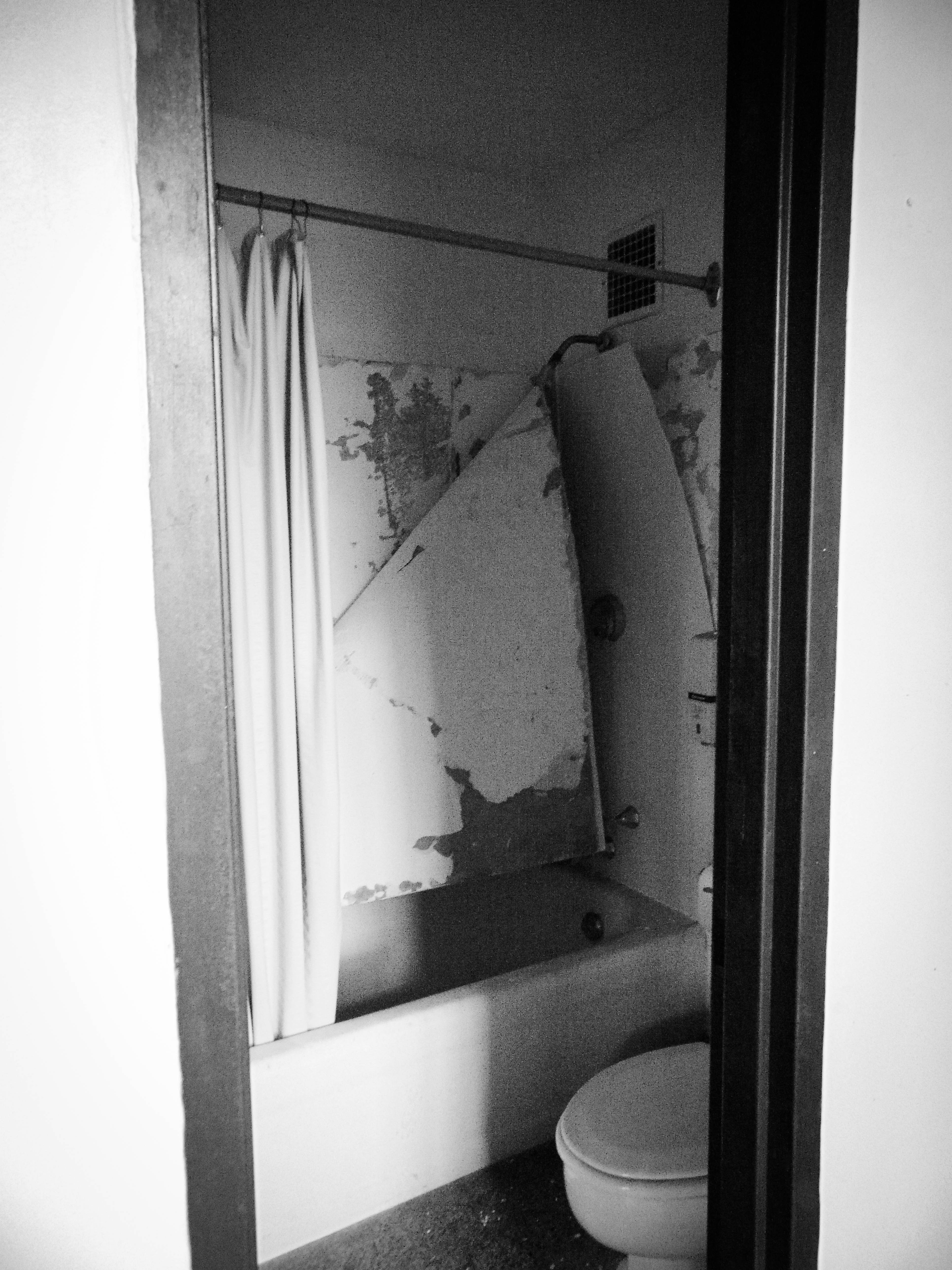 All buildings but one have been demolished. This was right before they were demolished.