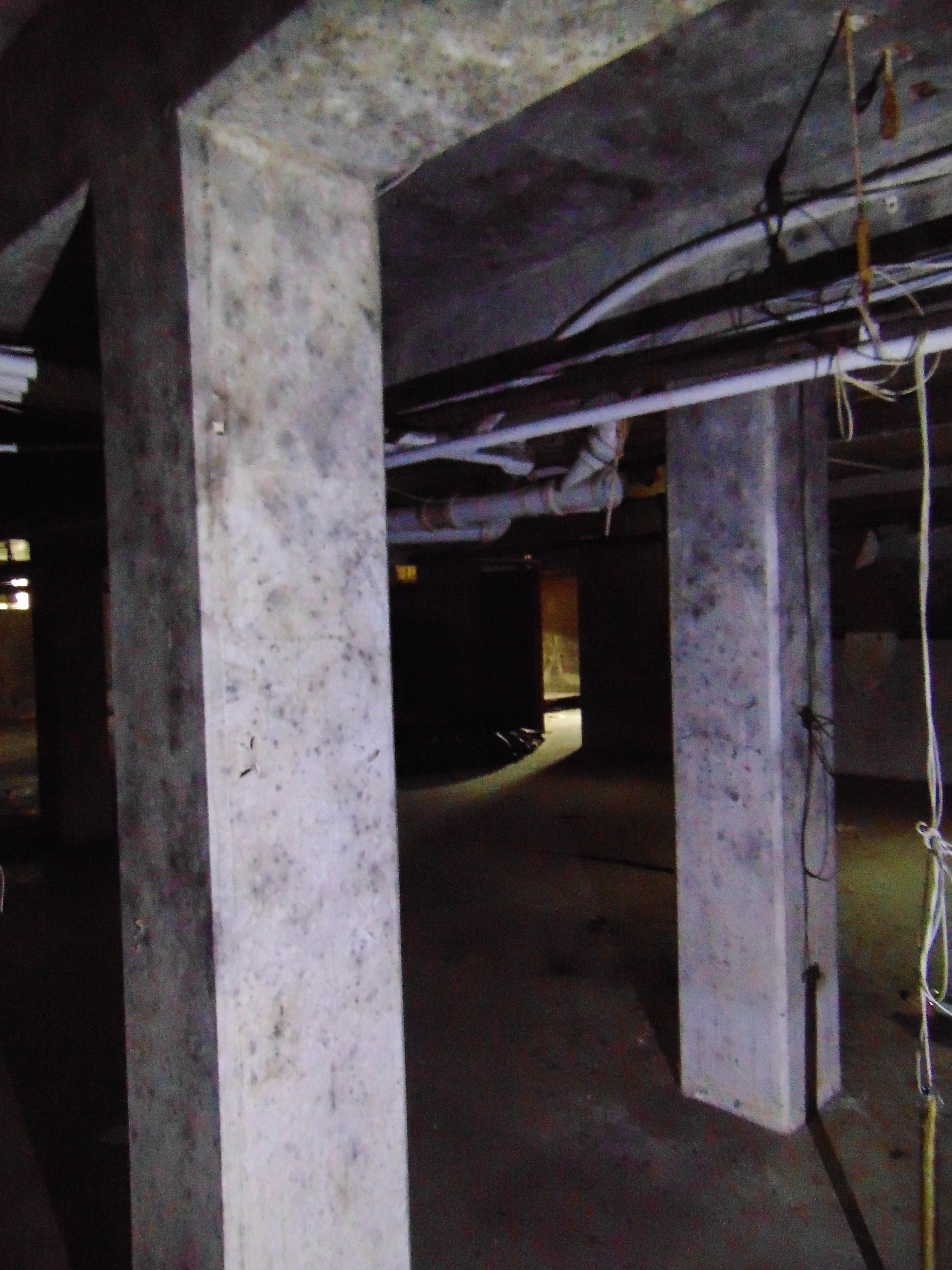 All buildings but one have been demolished. This was right before they were demolished.