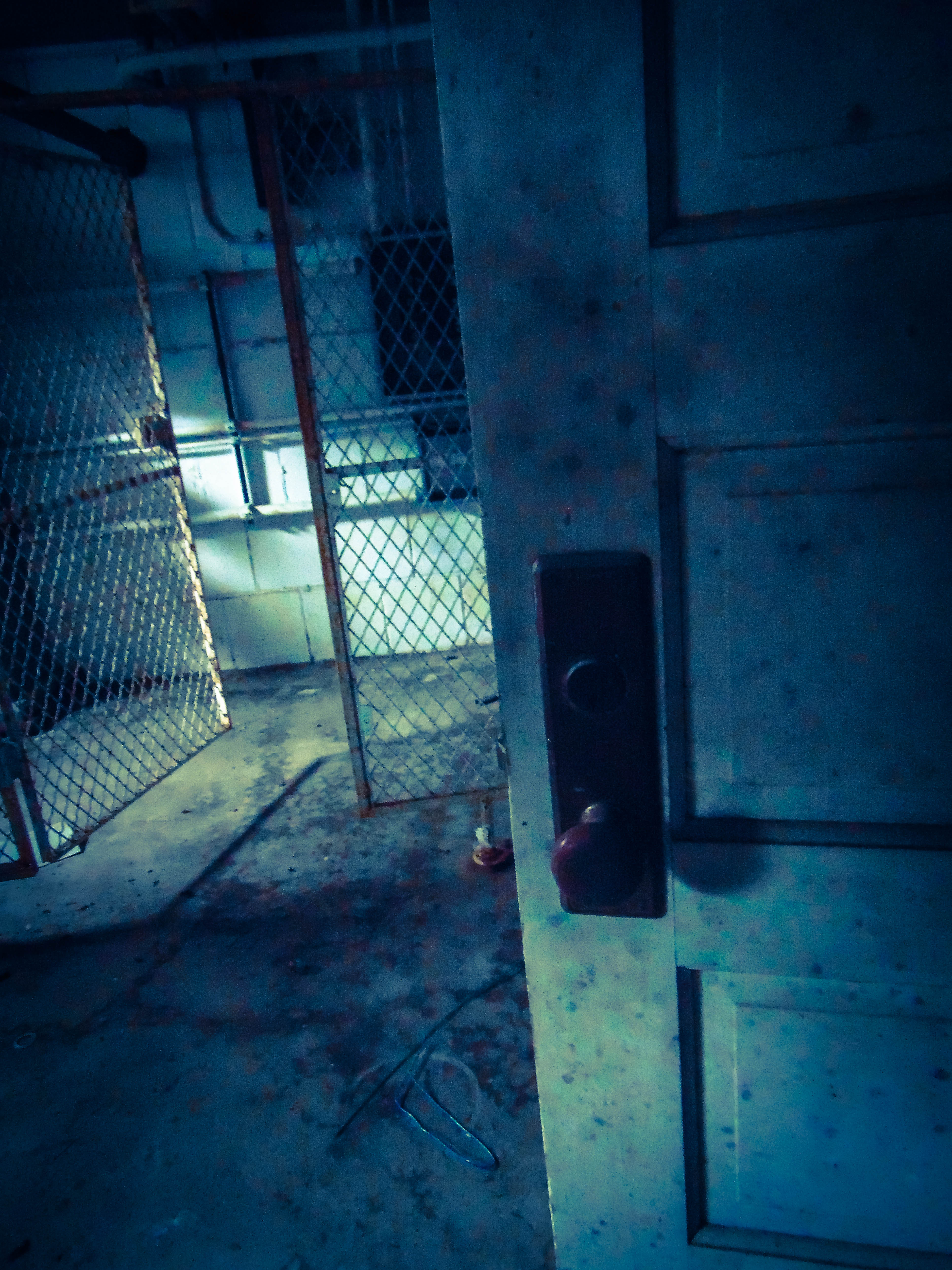 All buildings but one have been demolished. This was right before they were demolished.