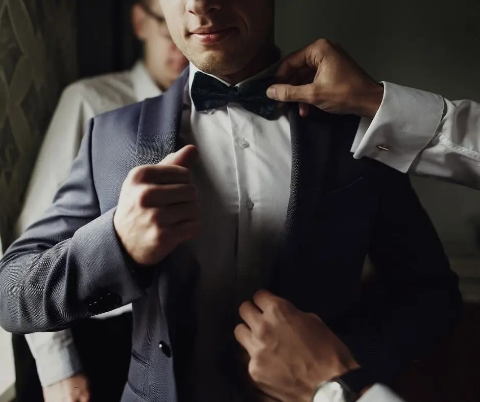 Groom getting ready for East Texas Wedding Venue, The Abbey Rose