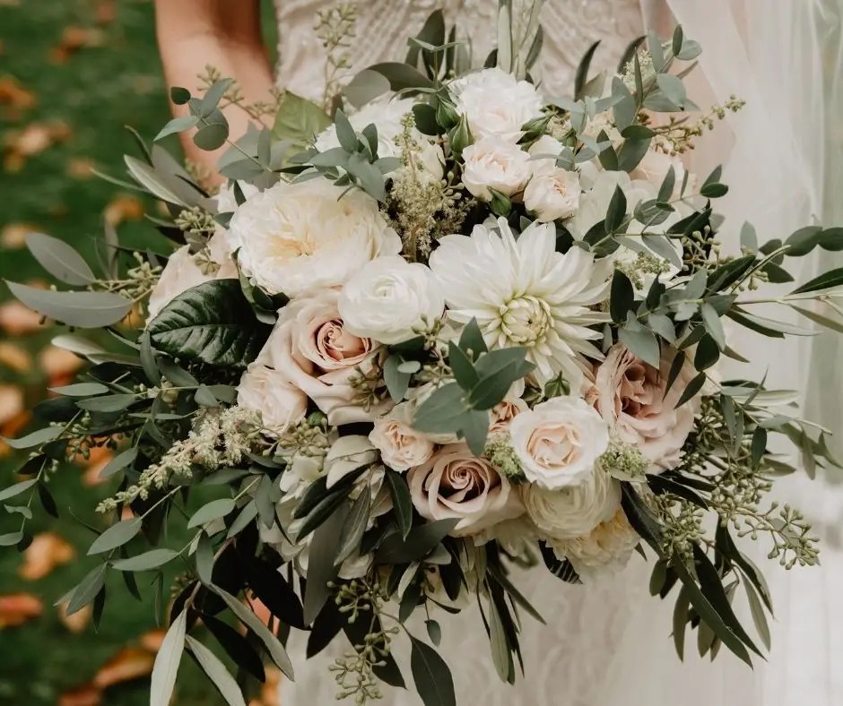 wedding bouquet of flowers for North Texas Wedding Venue, The Abbey Rose