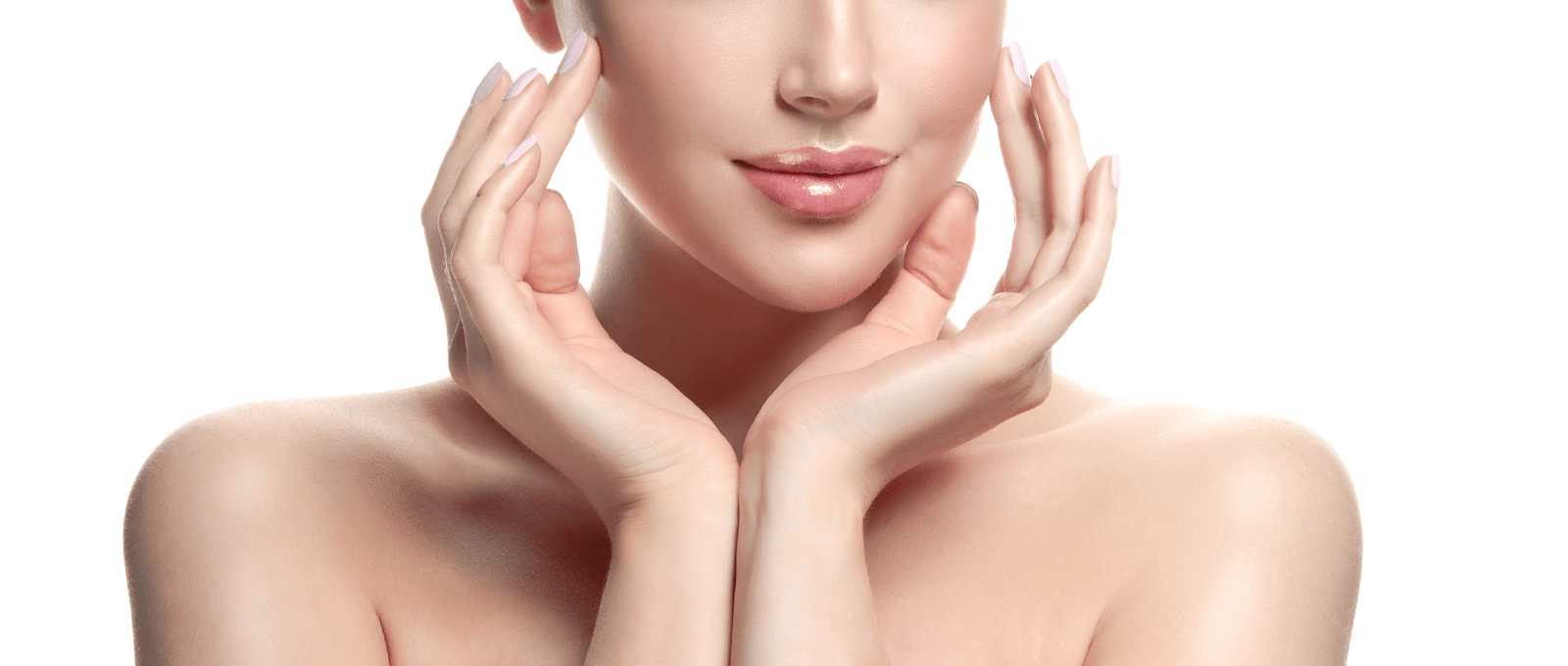 Client with clear, glowing skin after an Abby Skin Care treatment