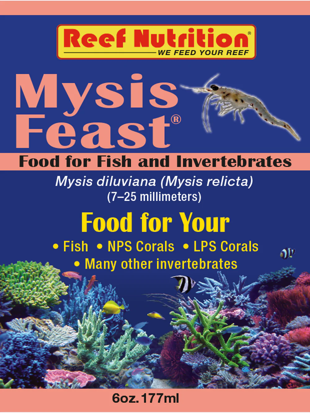 Reef Nutrition Mysis-Feast – 6oz – Abc Aqua + inc.