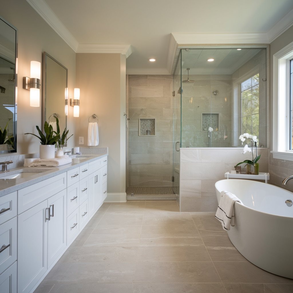 Bright modern bathroom vanity showing sleek hardware, illustrating how to choose cabinet pulls for style, scale, and finish. Modern Bathroom Vanity with Stylish Cabinet Pulls