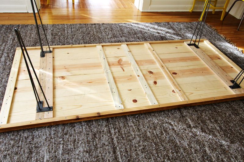 It's cheap, straightforward, and well within your grasp to do at home. Elsie S Diy Dining Room Table A Beautiful Mess