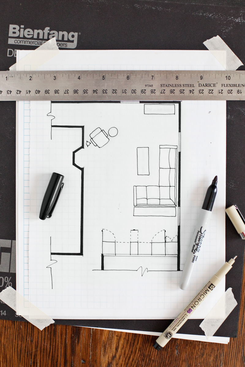 how to draw a floor plan a beautiful mess