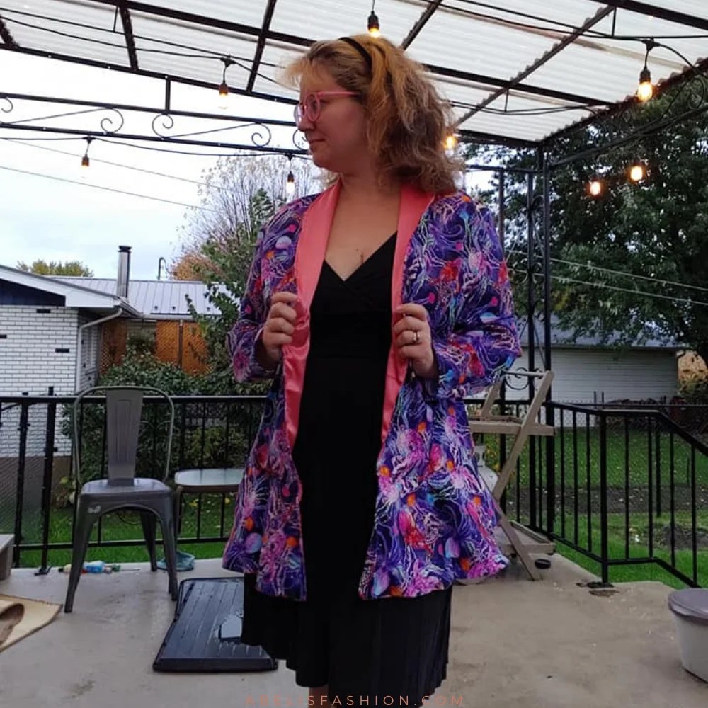 purple peplum jacket