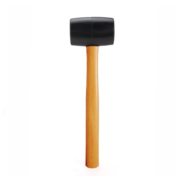 picture of mallet hammer made out of rubber with both sides being flat