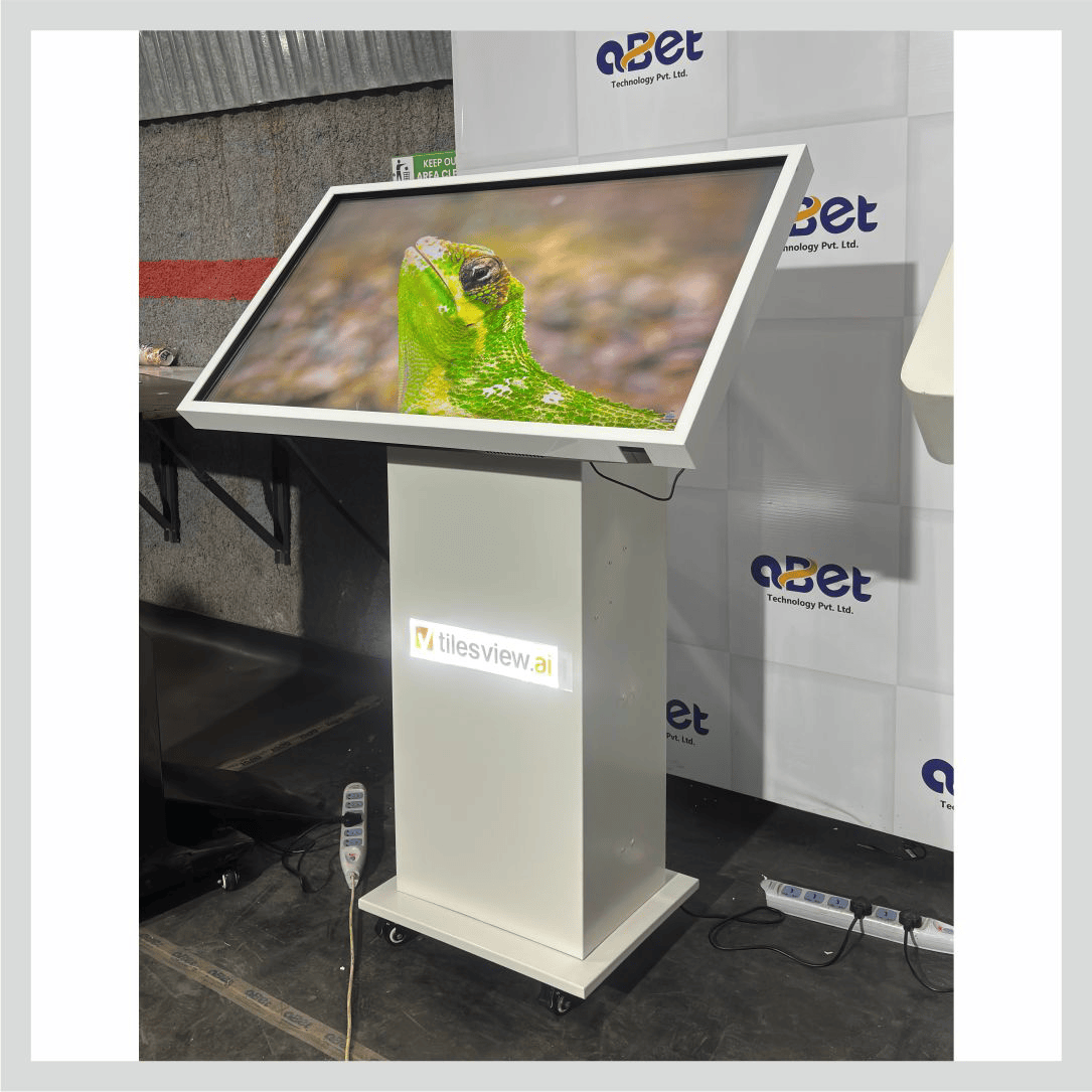 Digital signage kiosk with high-quality display for advertising, promotions, and information sharing