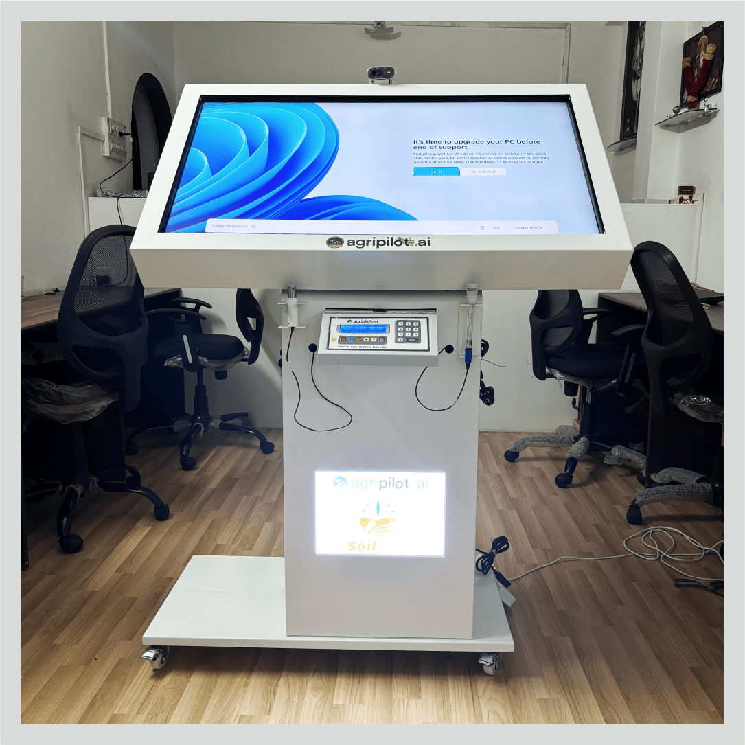 Airport welcome kiosk with interactive touchscreen for passenger information and self-service