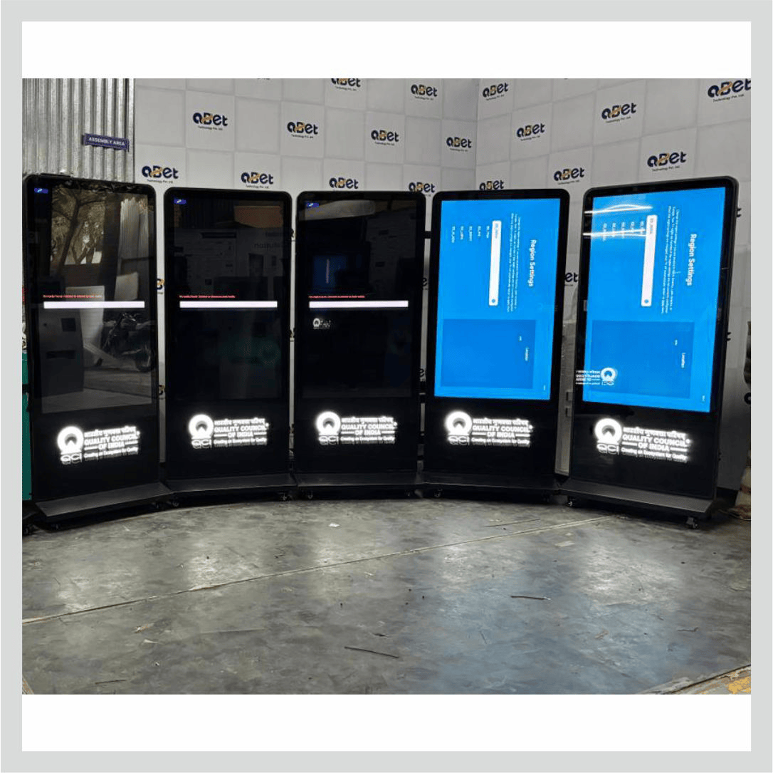 Digital signage kiosk with high-quality display for advertising, promotions, and information