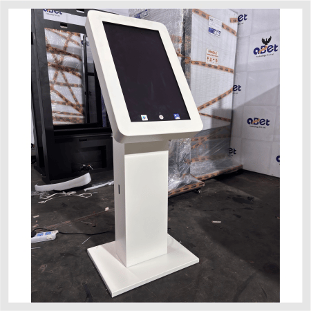 Informational kiosk with interactive display for providing digital information and visitor assistance