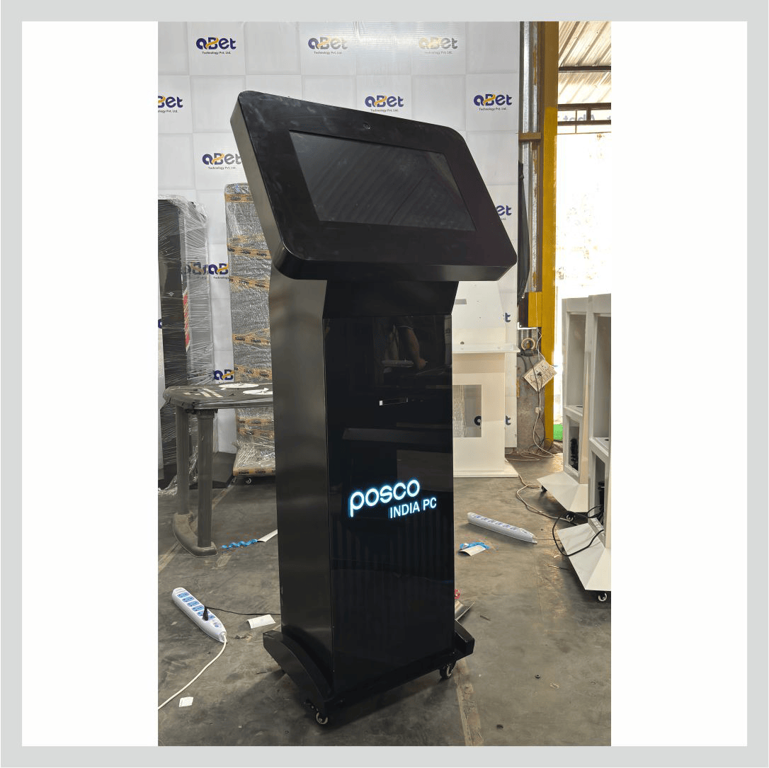 Interactive kiosk for POSCO India with touchscreen display for digital information and user engagement