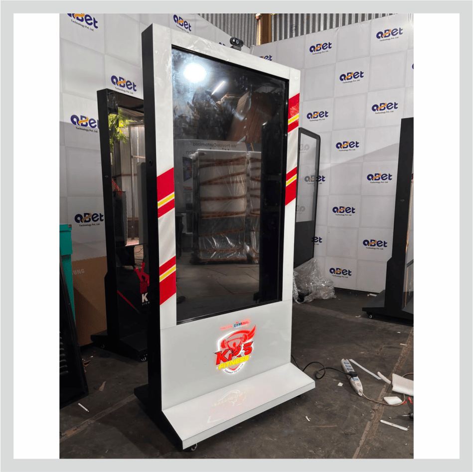 Digital signage display for advertisements, promotions, announcements, and branded digital content.