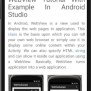 Application Using Webview In Android Studio