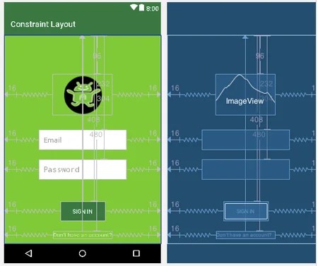 Contoh layout/pola gambar galeri bingkai/frame. Constraint Layout Tutorial With Example In Android Studio Step By Step Abhi Android