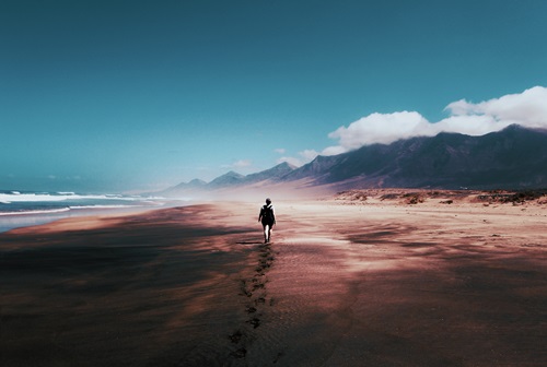 Alone in the beach