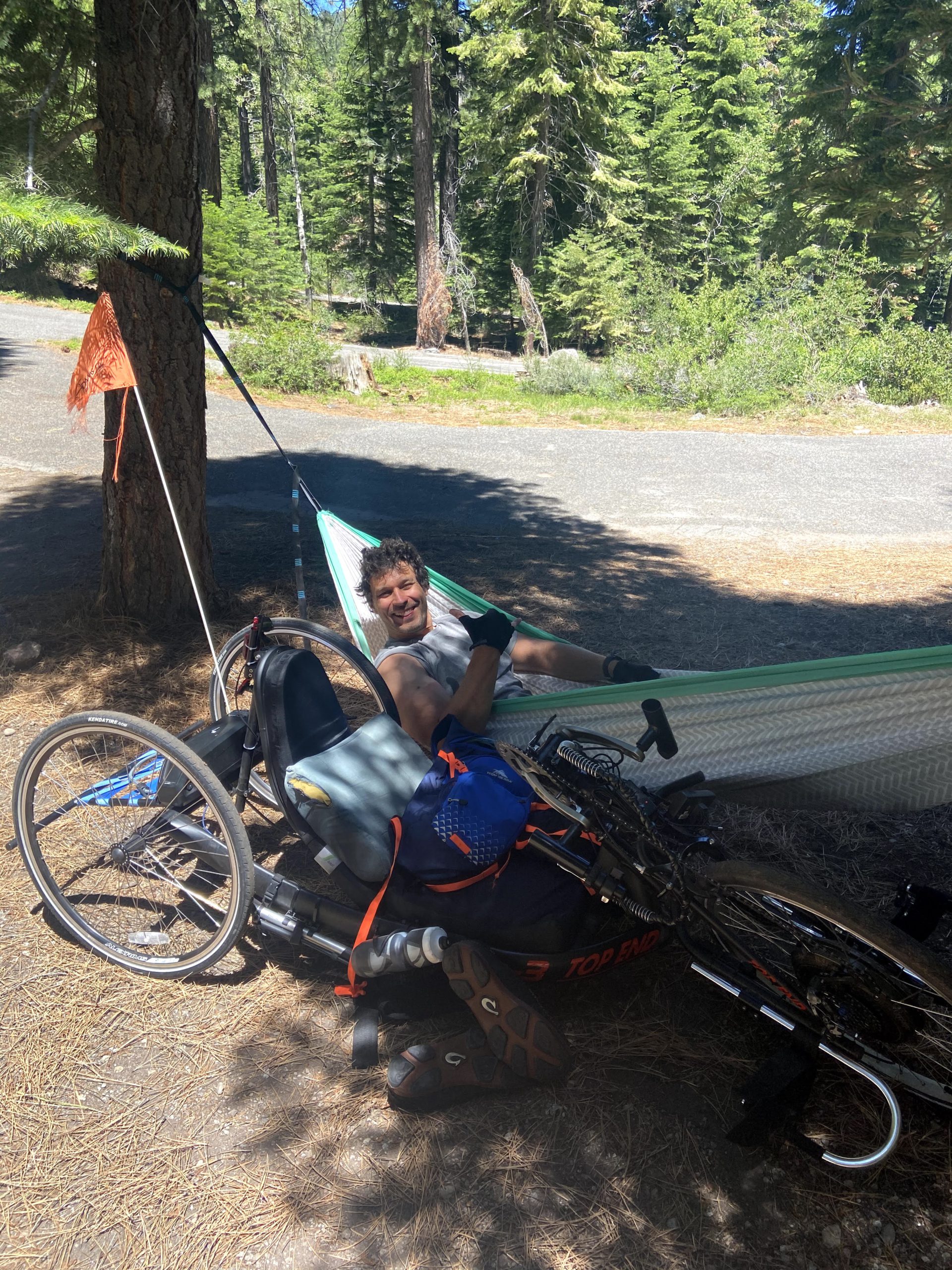 Hammocking after climbing up HWY 4