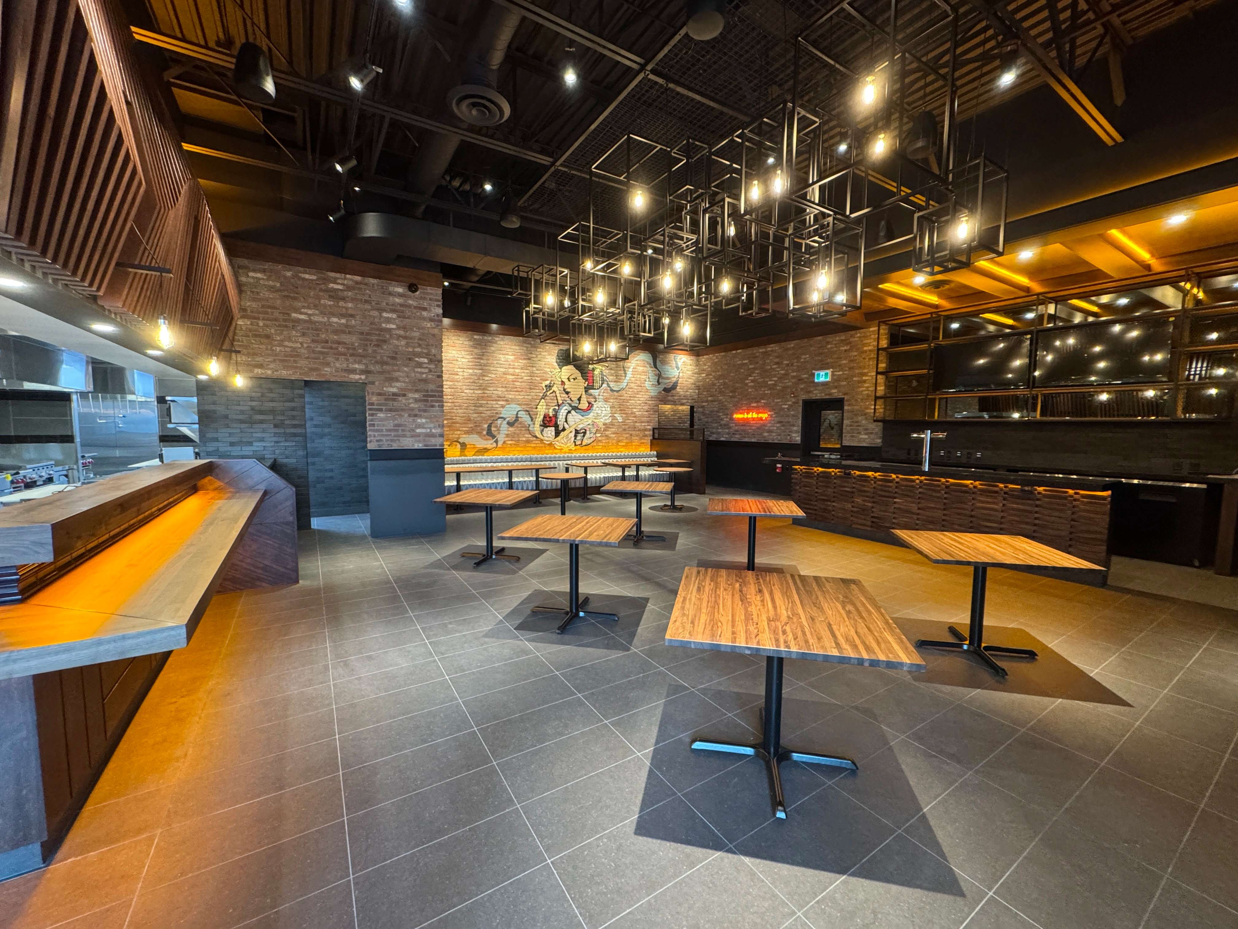Custom hospitality millwork at JINYA Ramen Bar Macleod