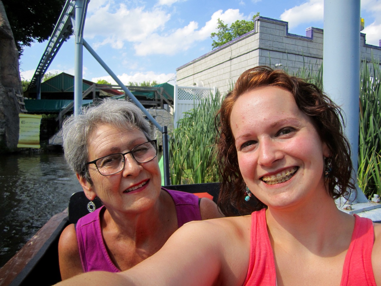 First ride of the day was the log boat ride