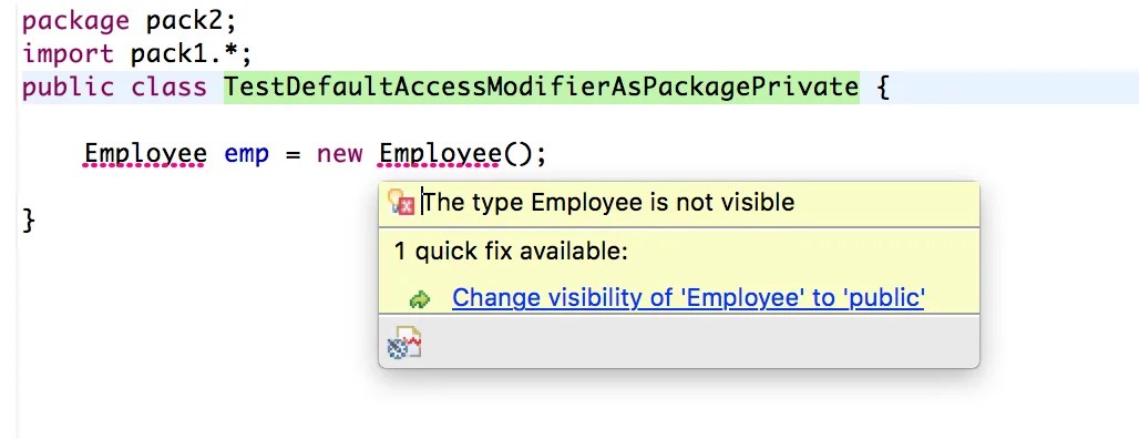 Java Tutorial >> Access Modifier in Java with Example | Abode QA