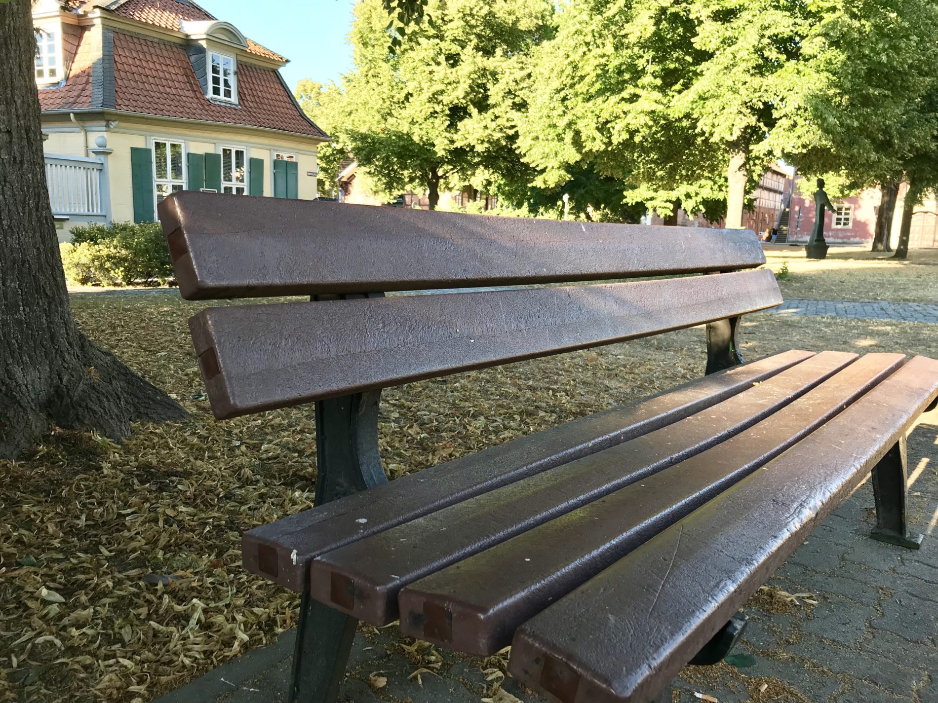 Die Parkbank vor Lessings Haus
